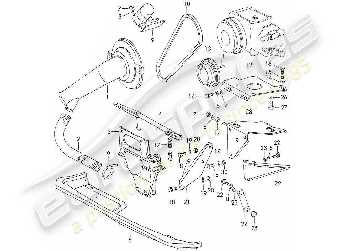 porsche 1965 (911/912) montage - kompressor - d - mj 1969>> ersatzteildiagramm