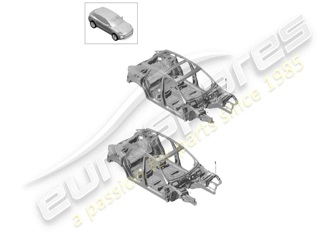 teilediagramm mit der teilenummer 95b800701 ygrv
