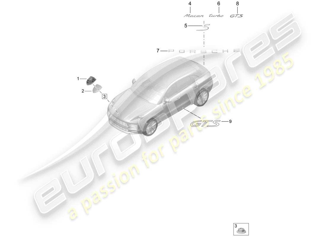 teilediagramm mit der teilenummer 95b853675m