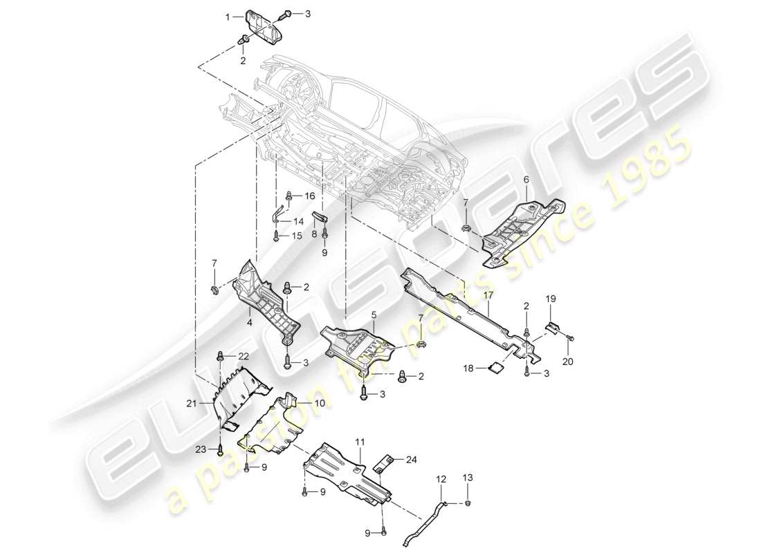 eine teilezeichnung aus dem porsche 2008 (cayenne e1 9pa) teilekatalog