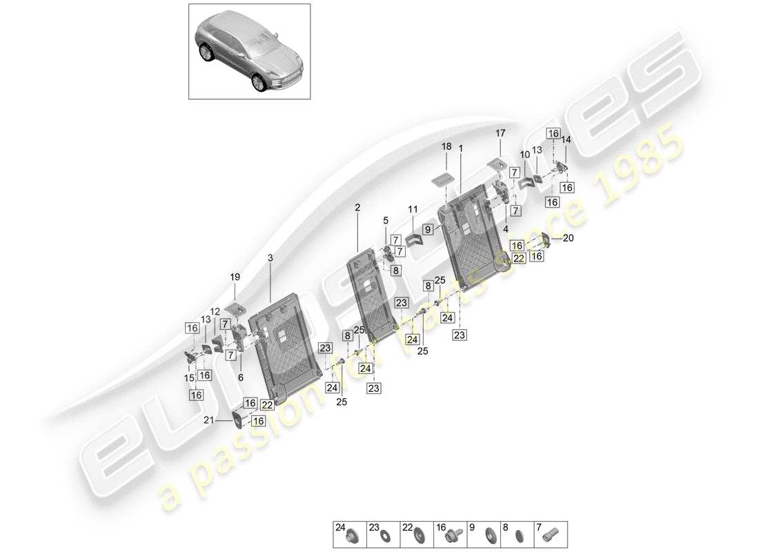 teilediagramm mit der teilenummer 95b885250a