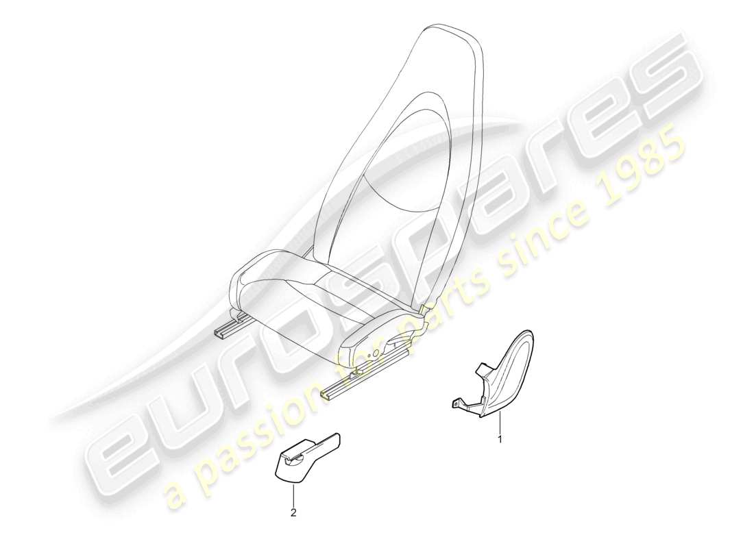 eine teilezeichnung aus dem porsche 2008 (987 cayman) teilekatalog