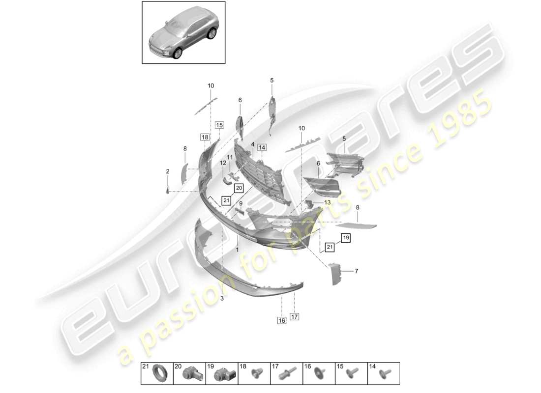 teilediagramm mit der teilenummer 95b807681j 041