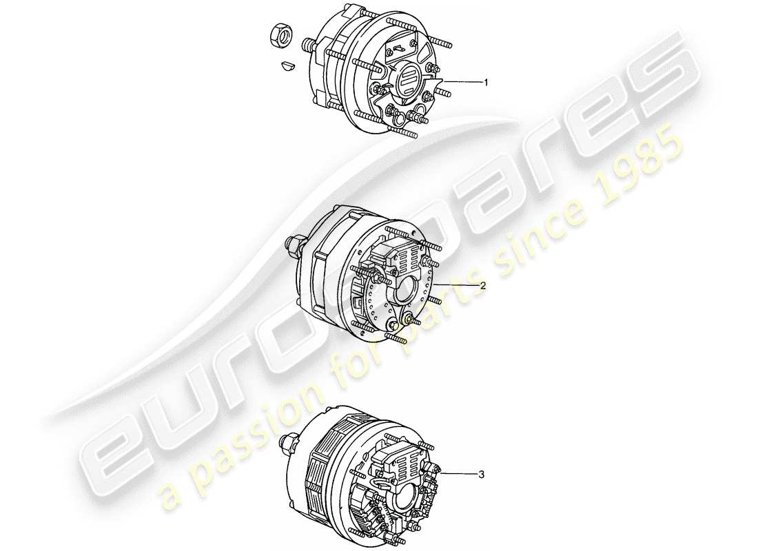 eine teilezeichnung aus dem porsche 1979 (refurbished and exchange catalogue) teilekatalog