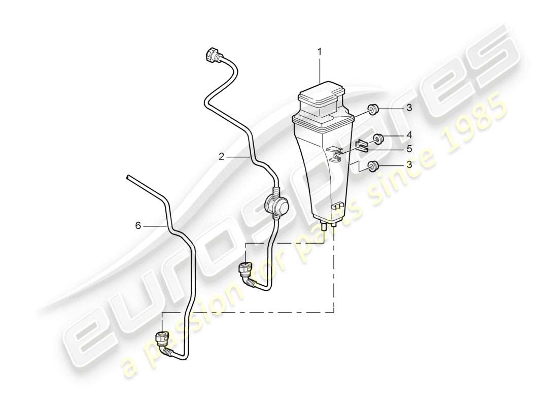 eine teilezeichnung aus dem porsche 2008 (987 cayman) teilekatalog