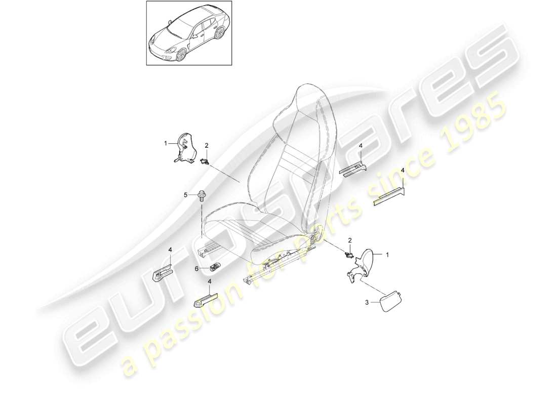eine teilezeichnung aus dem porsche 2013 (panamera 970) teilekatalog
