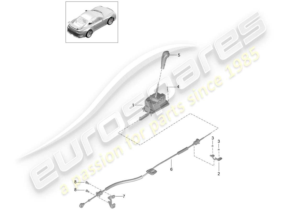ein teilediagramm aus dem teilekatalog porsche 991