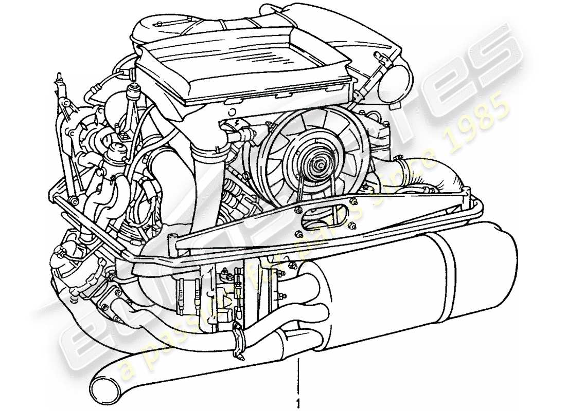 eine teilezeichnung aus dem porsche 2008 (refurbished and exchange catalogue) teilekatalog