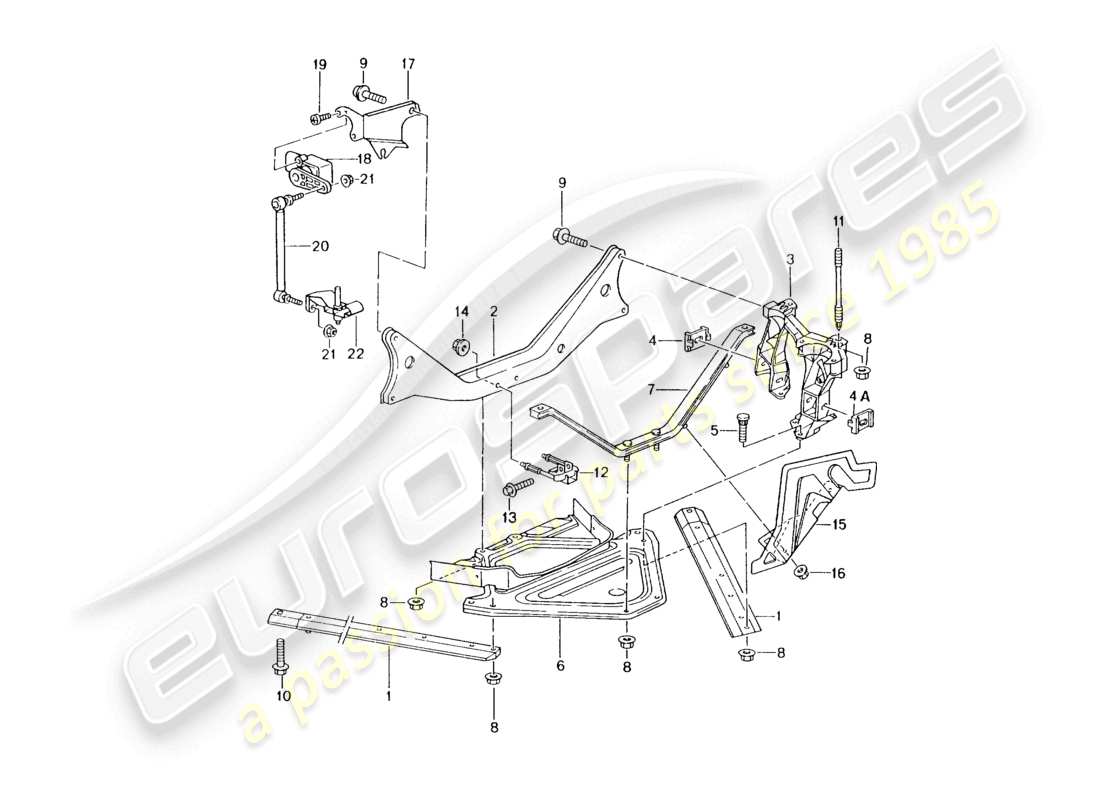 eine teilezeichnung aus dem porsche 2003 (986 boxster) teilekatalog