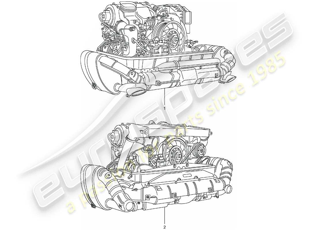 eine teilezeichnung aus dem porsche 2007 (refurbished and exchange catalogue) teilekatalog