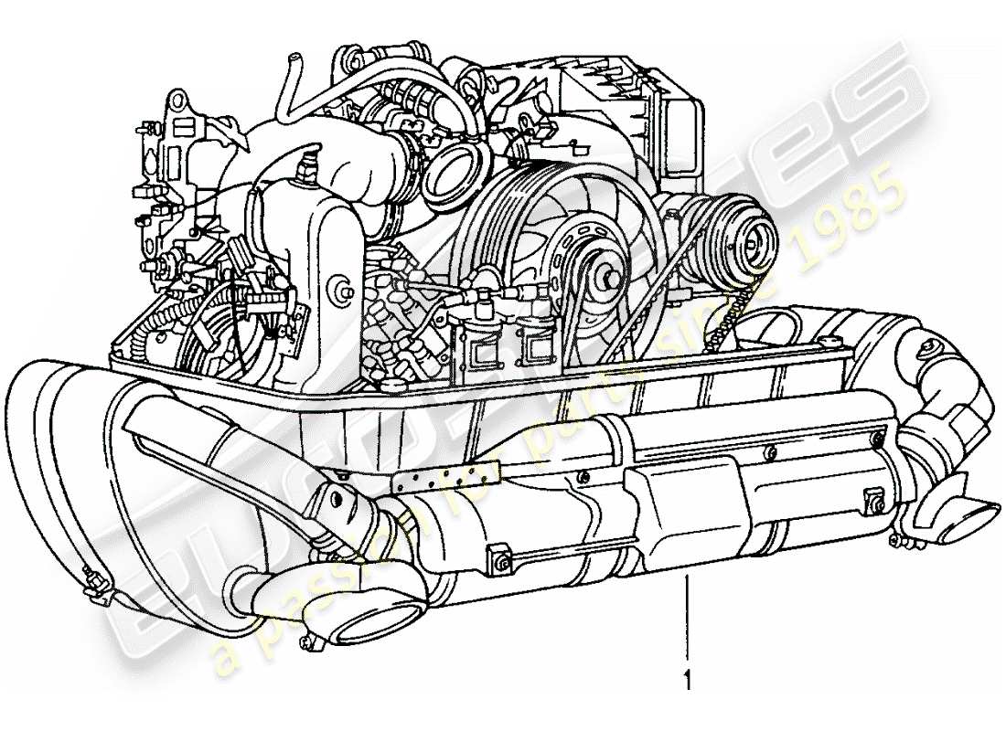 eine teilezeichnung aus dem porsche 2009 (refurbished and exchange catalogue) teilekatalog