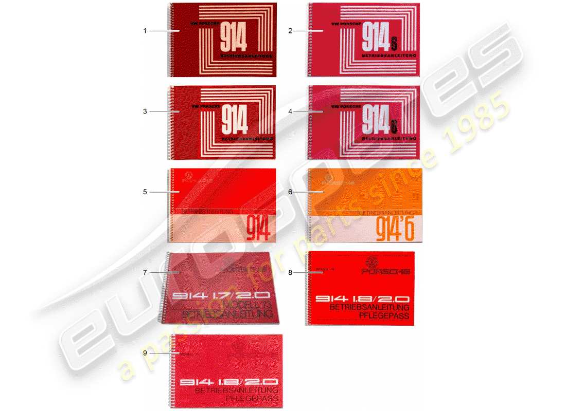 eine teilezeichnung aus dem porsche 2010 (after sales literature) teilekatalog