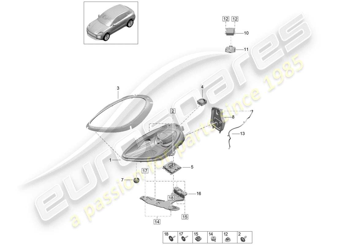 teilediagramm mit der teilenummer 95b941079s