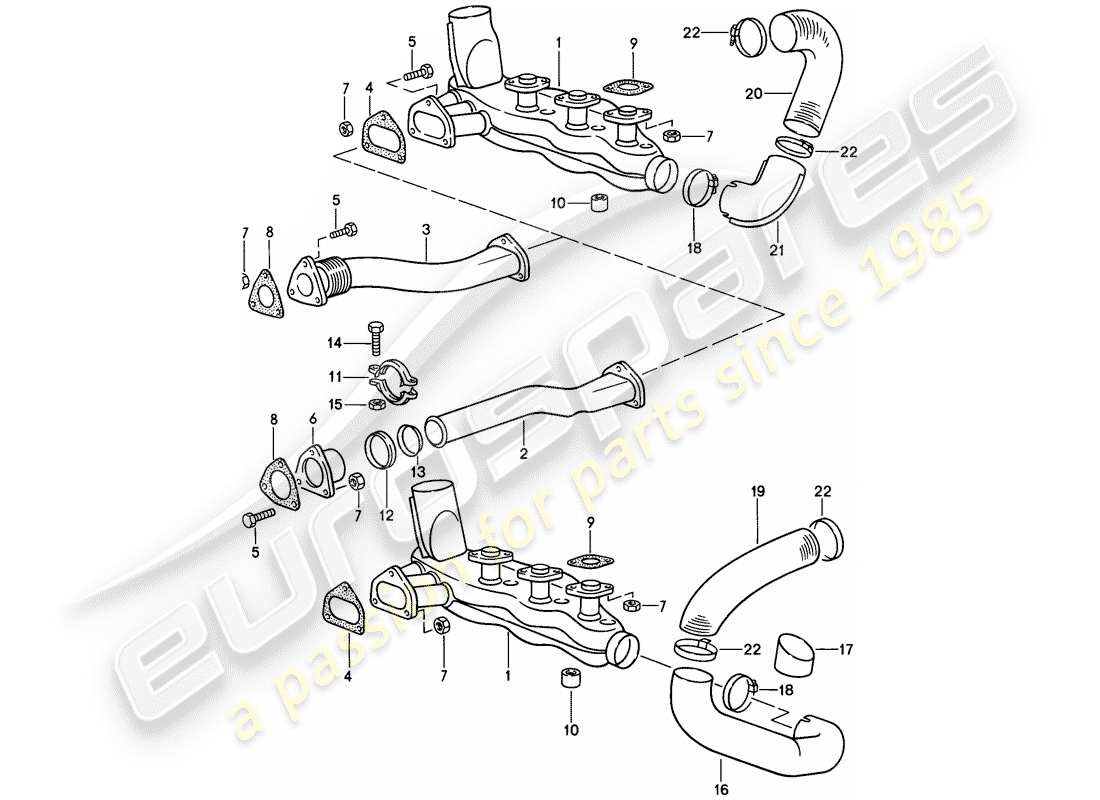 eine teilezeichnung aus dem porsche 1989 (911) teilekatalog