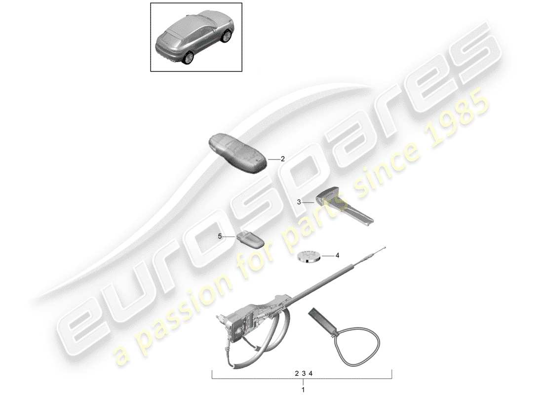 ein teilediagramm aus dem teilekatalog porsche macan