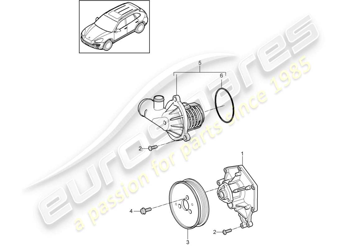 eine teilezeichnung aus dem porsche 2011 (cayenne e2 92a) teilekatalog