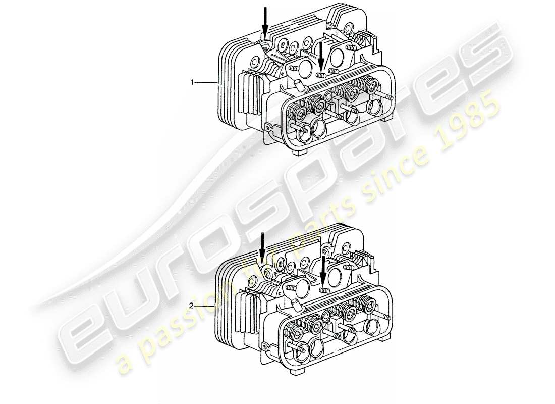 eine teilezeichnung aus dem porsche 2003 (refurbished and exchange catalogue) teilekatalog