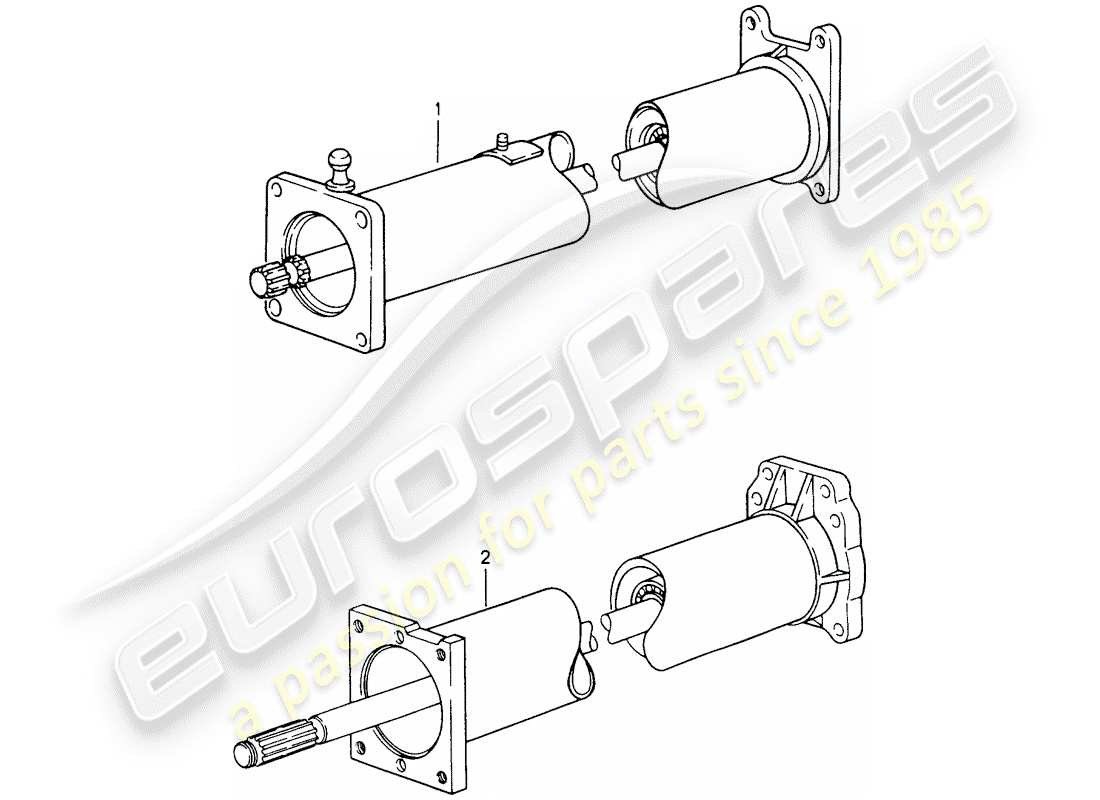 eine teilezeichnung aus dem porsche 1976 (refurbished and exchange catalogue) teilekatalog