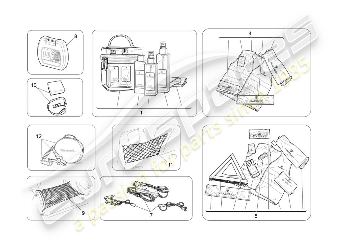 maserati granturismo (2012) aftermarket-zubehör – teilediagramm