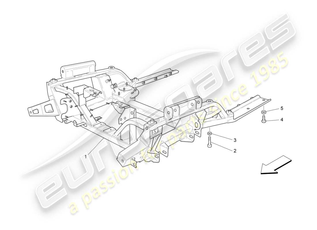 maserati granturismo s (2013) vorderes untergestell teilediagramm