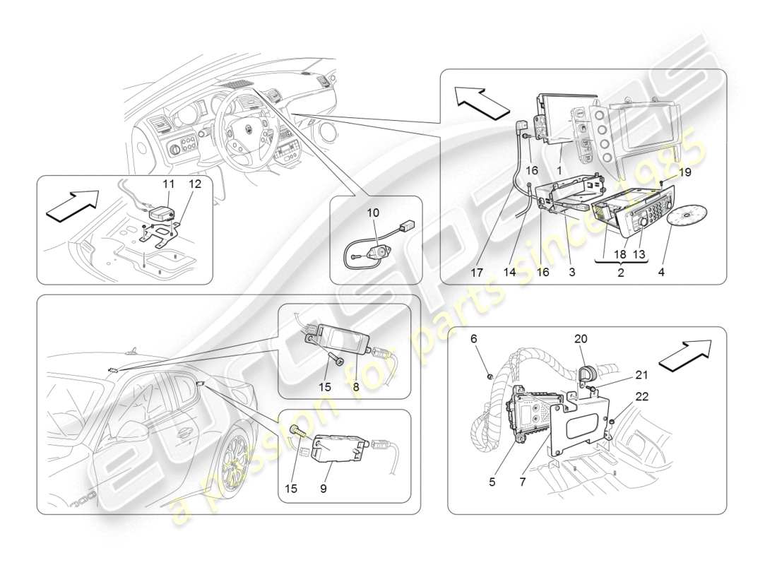 maserati granturismo (2008) it-system-teilediagramm