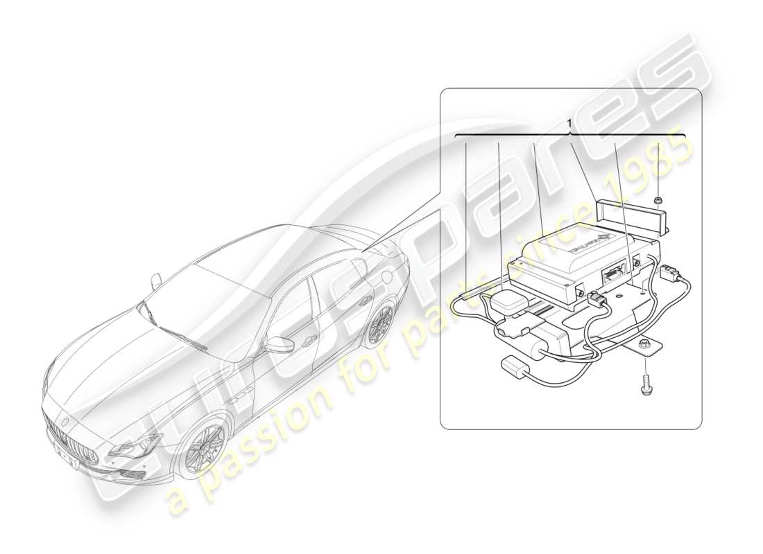 maserati qtp 3.0 tds v6 275hp (2015) alarm- und wegfahrsperrensystem teilediagramm