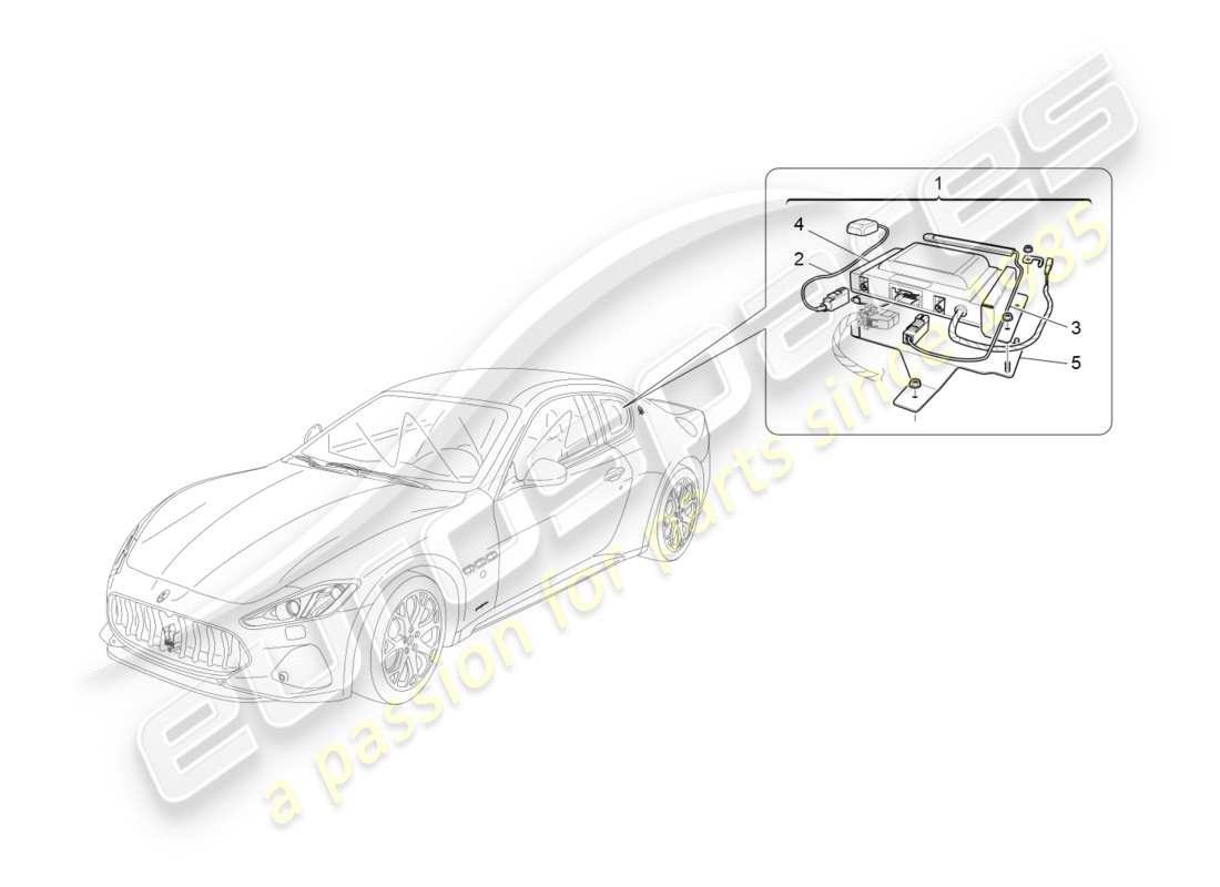 maserati granturismo s (2020) alarm- und wegfahrsperrensystem teilediagramm