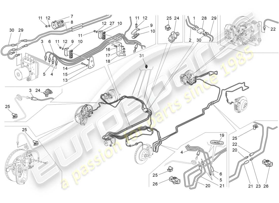maserati granturismo (2012) lines ersatzteildiagramm