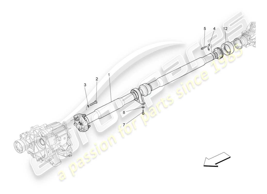maserati qtp 3.0 bt v6 410hp (2014) getriebewelle teilediagramm