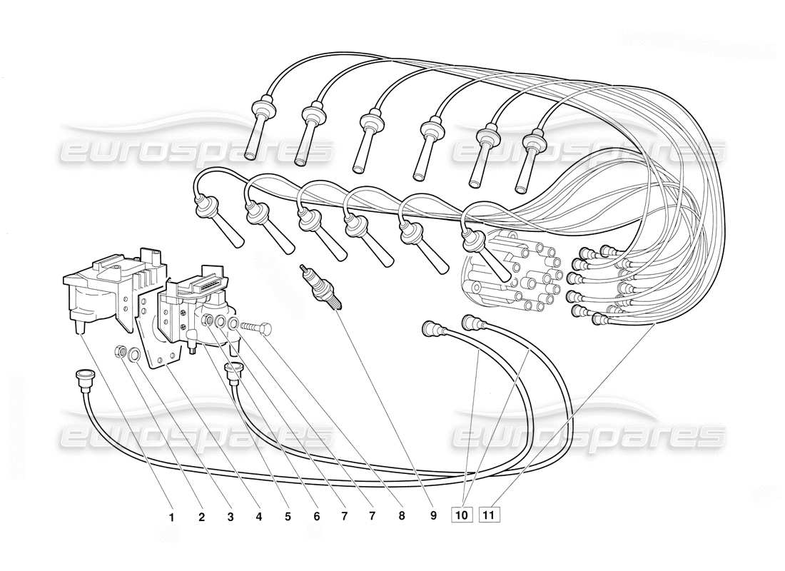 lamborghini diablo (1991) elektrische komponenten (gültig für version vom juni 1992) teilediagramm