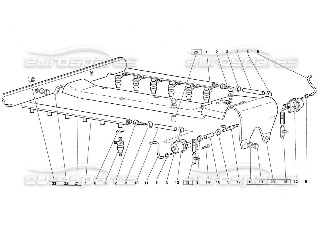 lamborghini diablo (1991) kraftstoffsystem (gültig für die version vom juni 1992) teilediagramm