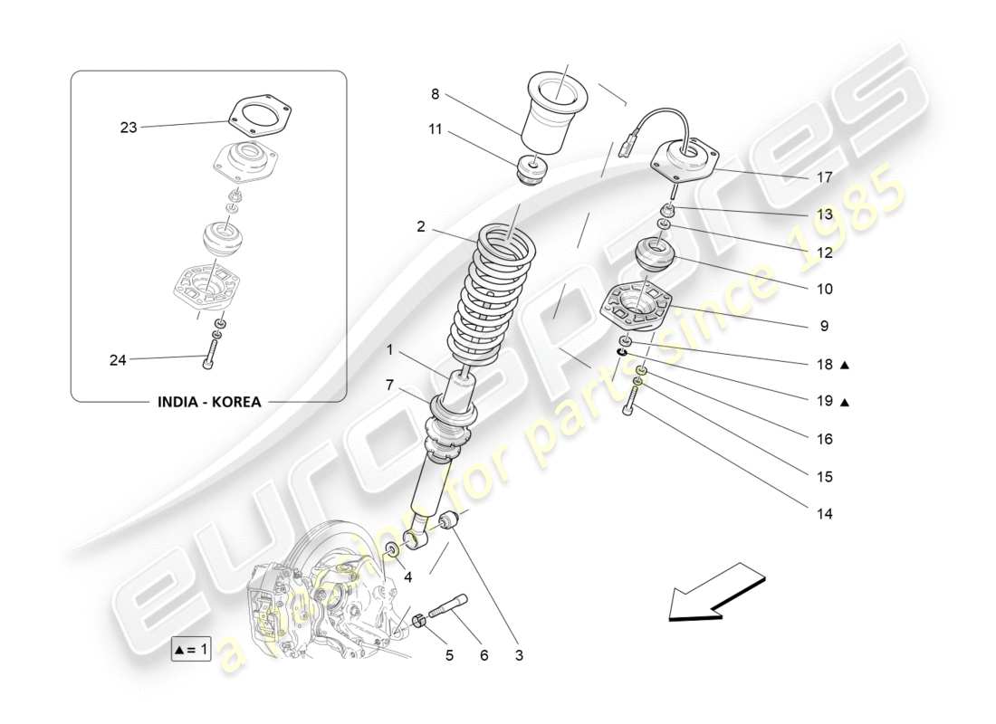 eine Ersatzteilzeichnung aus dem Ersatzteilkatalog Maserati GRANTURISMO S (2014)