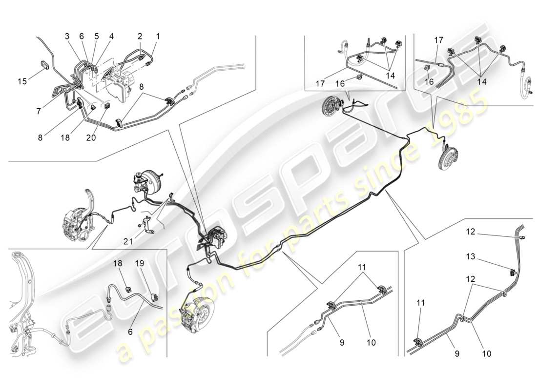 maserati qtp 3.0 bt v6 410hp (2014) lines ersatzteildiagramm