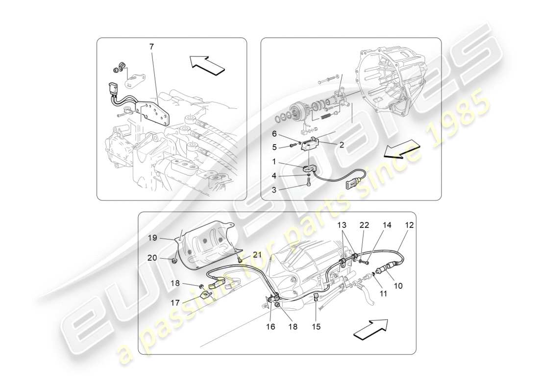 maserati granturismo s (2016) elektronische kupplungssteuerung für f1 getriebe ersatzteildiagramm
