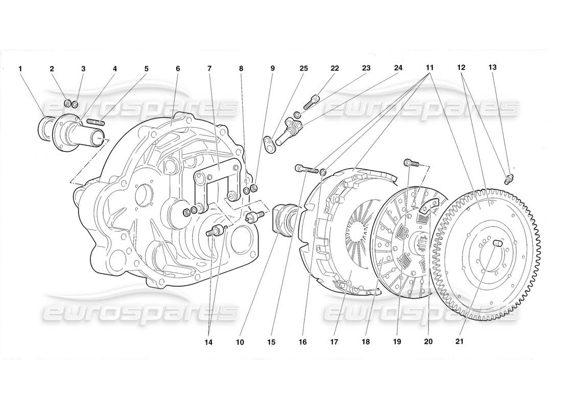 lamborghini diablo roadster (1998) kupplung teilediagramm