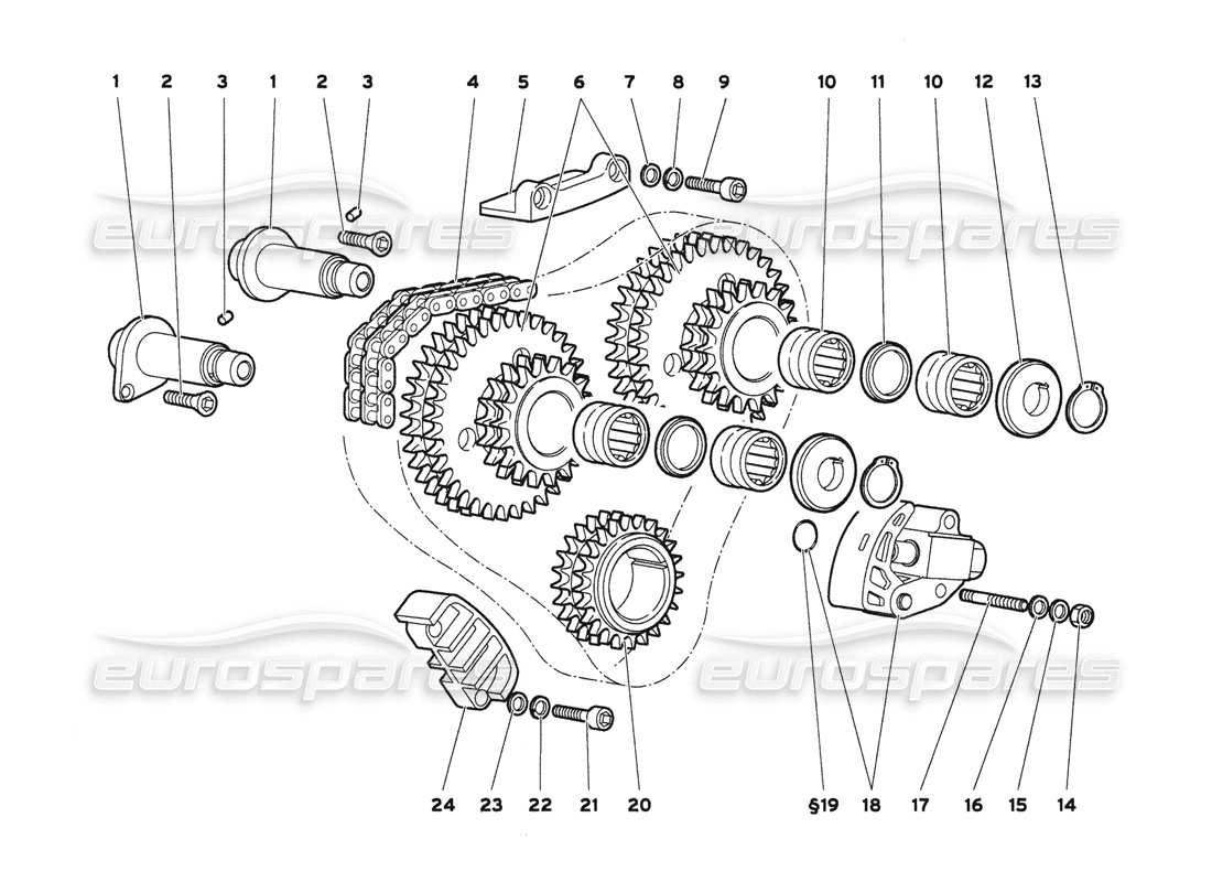 lamborghini diablo 6.0 (2001) timing-system teilediagramm
