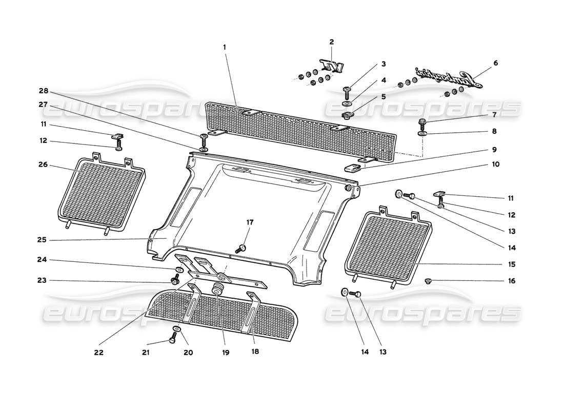 lamborghini diablo 6.0 (2001) teilediagramm für hintere karosserieelemente