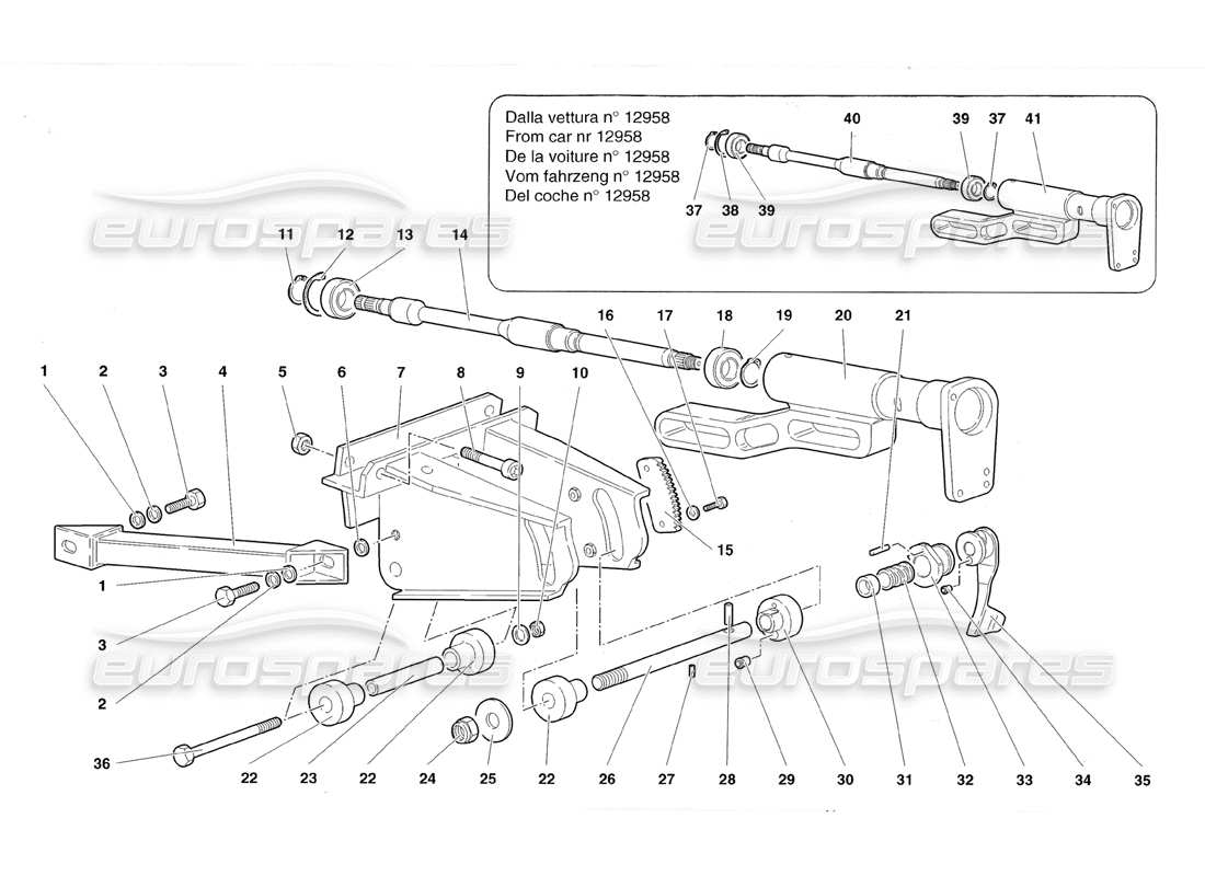 lamborghini diablo roadster (1998) lenkungsteildiagramm