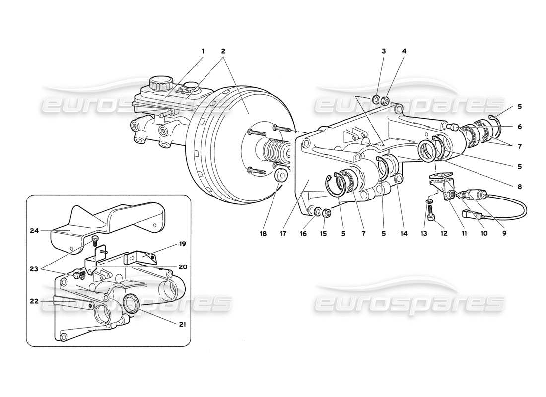 lamborghini diablo 6.0 (2001) pedalunterstützung - teilediagramm