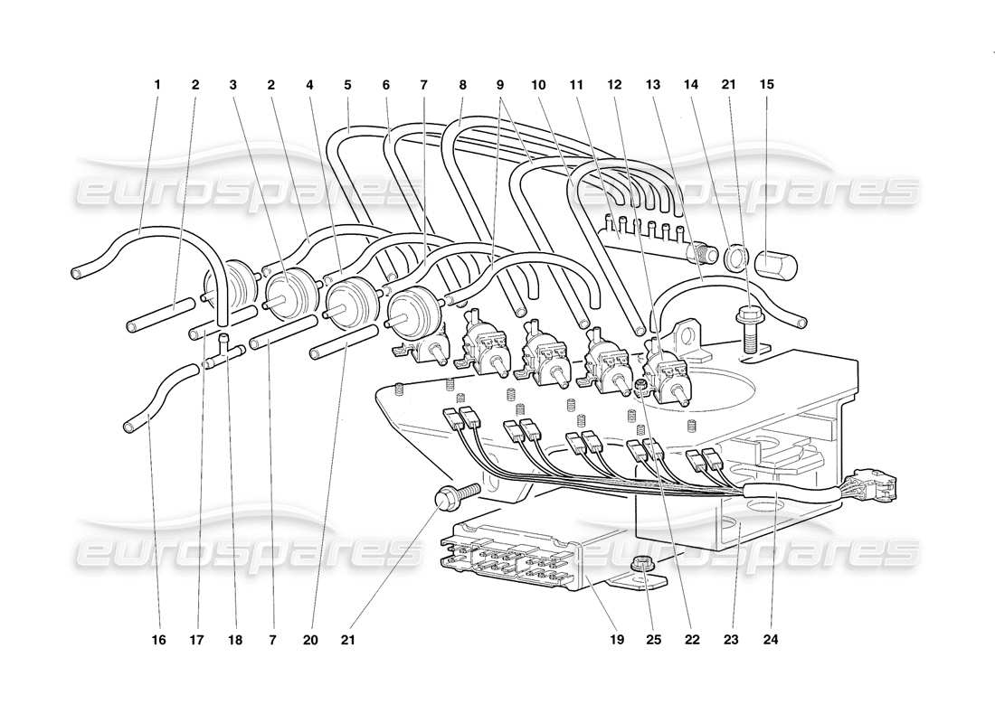 lamborghini diablo sv (1998) teilediagramm für die klimaanlage