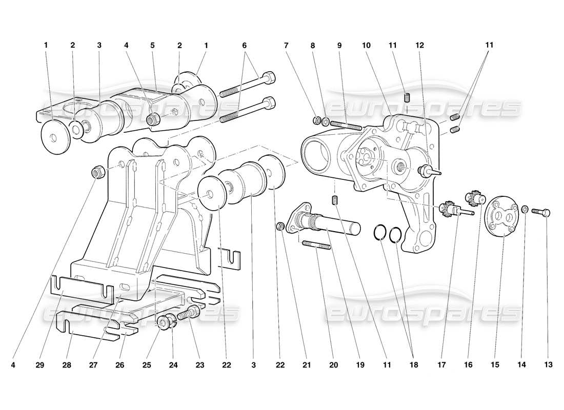 lamborghini diablo sv (1998) teilediagramm der getriebeölpumpe