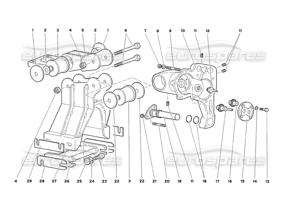 lamborghini diablo sv (1999) teilediagramm der getriebeölpumpe