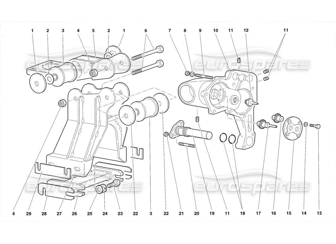 lamborghini diablo roadster (1998) teilediagramm der getriebeölpumpe