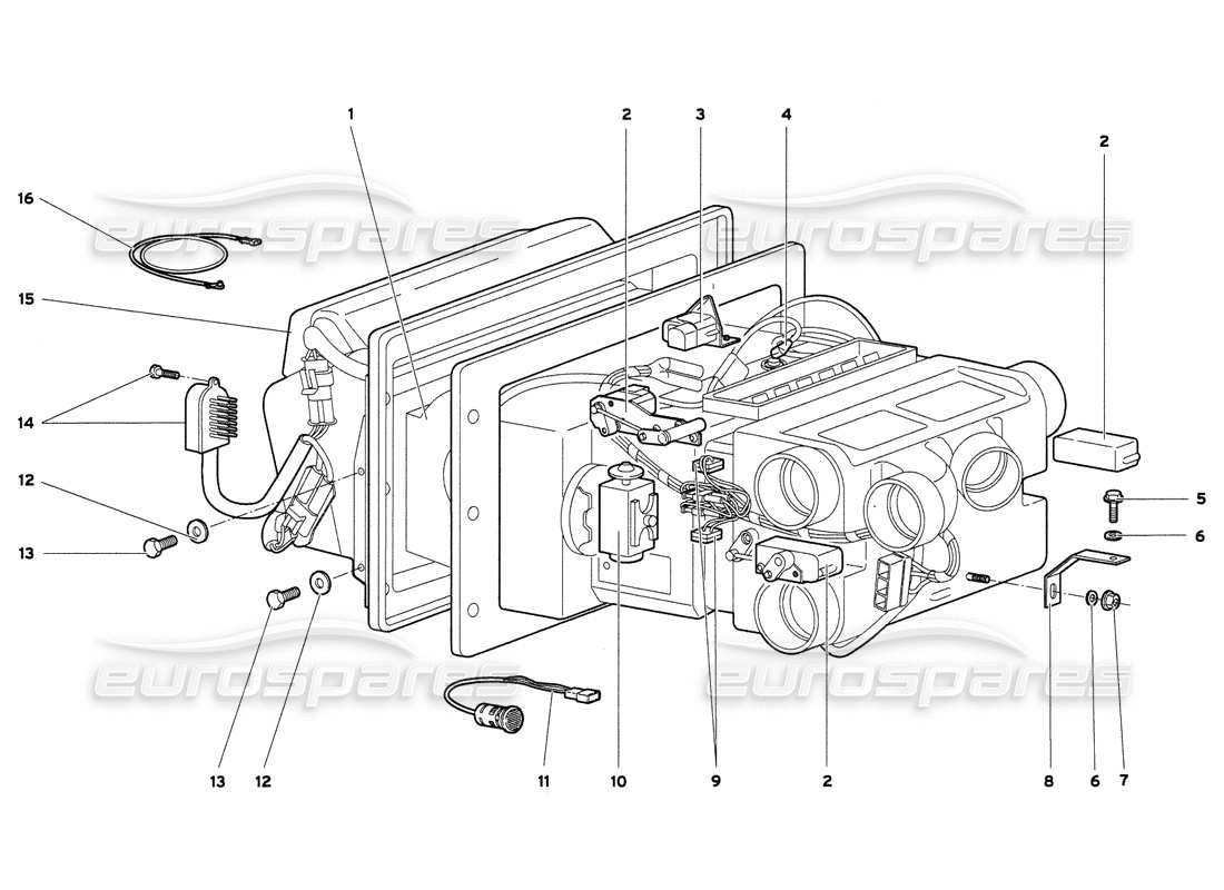 lamborghini diablo 6.0 (2001) teilediagramm für die klimaanlage