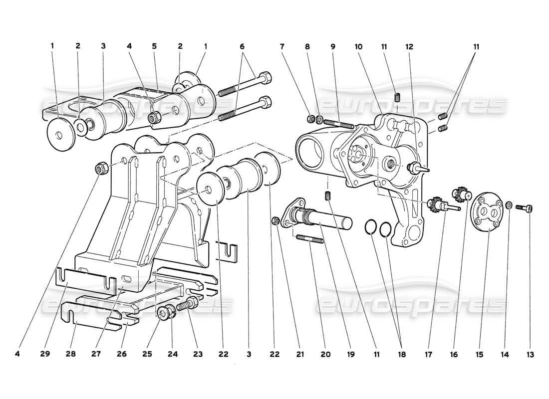 lamborghini diablo 6.0 (2001) teilediagramm der getriebeölpumpe