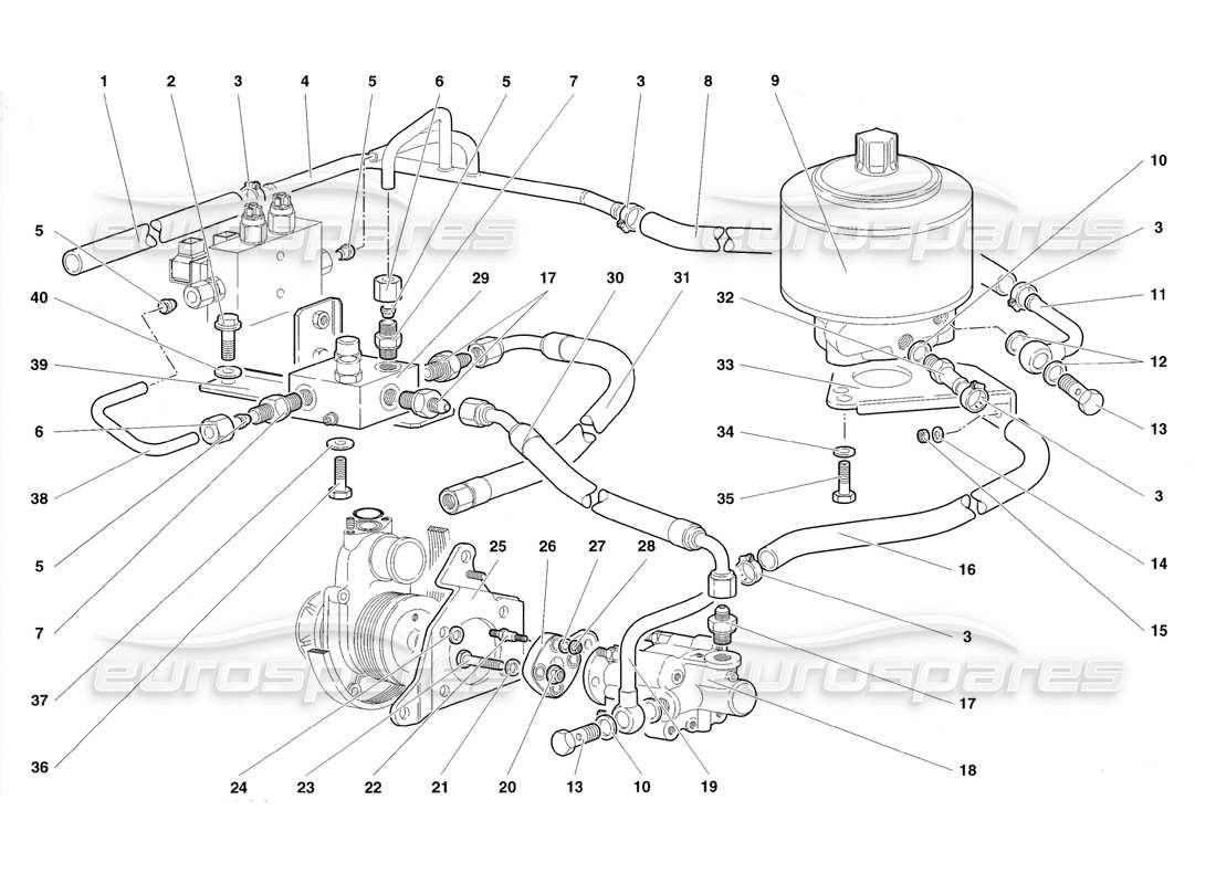 lamborghini diablo roadster (1998) lenkungsteildiagramm