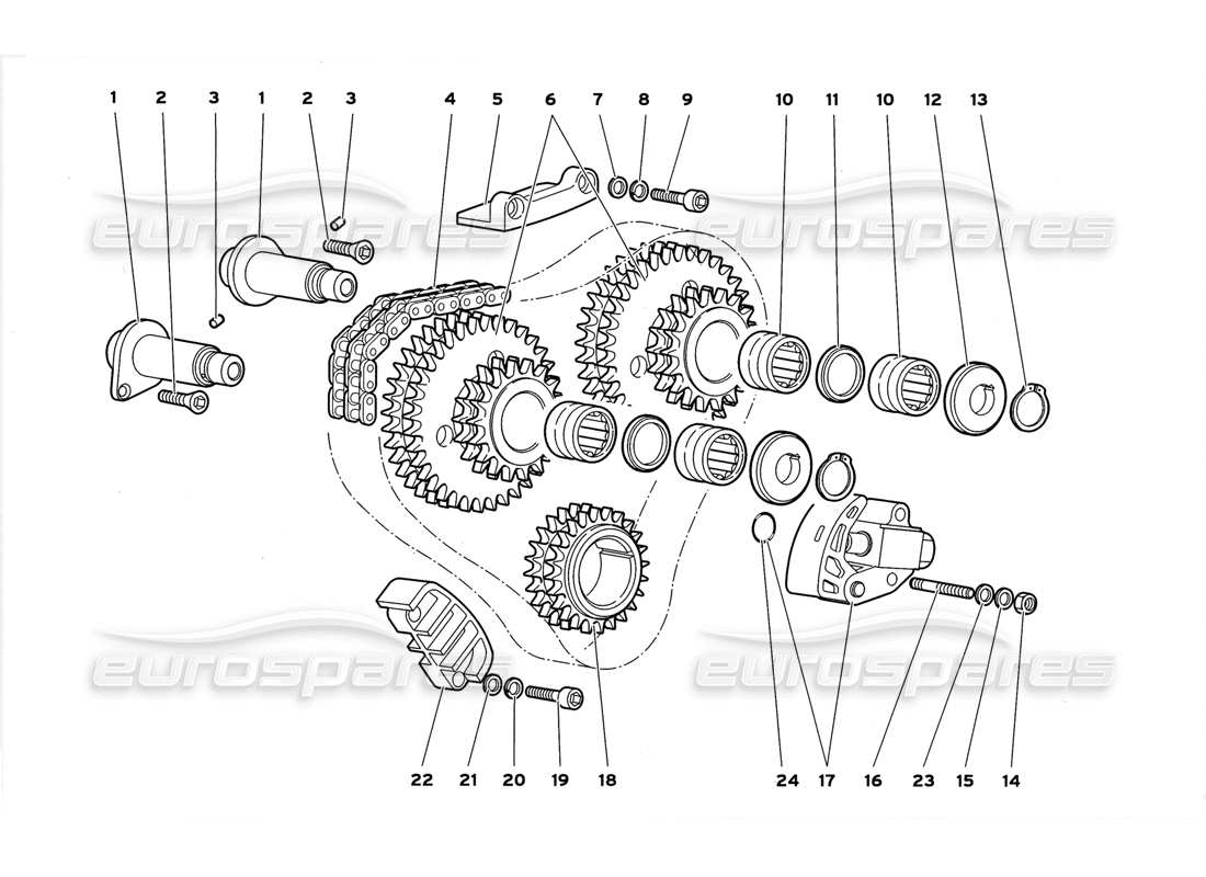 lamborghini diablo gt (1999) teilediagramm des steuersystems