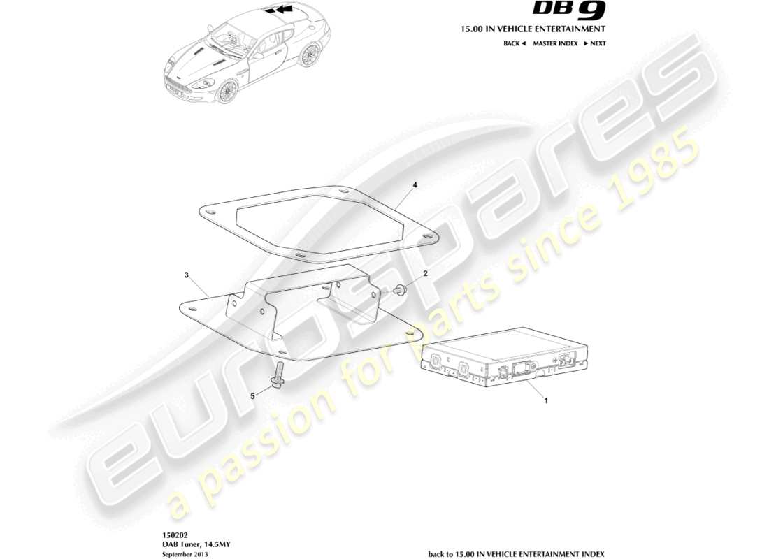 aston martin db9 (2013) das-tuner, 14.5my teilediagramm