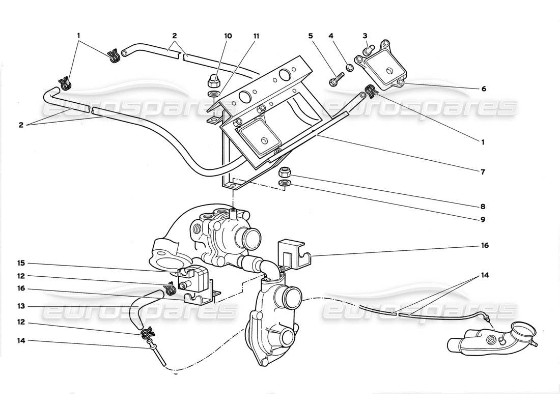 lamborghini diablo gt (1999) teilediagramm zur sensorinstallation