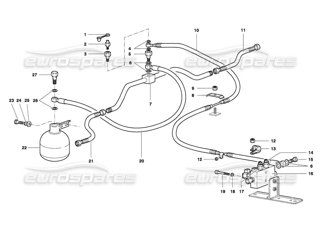 lamborghini diablo 6.0 (2001) hebesystem teilediagramm